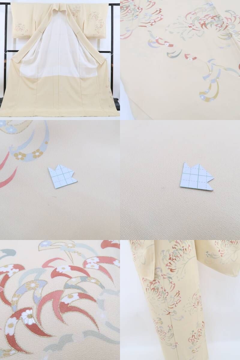 【新古品】tomihisa 新品 乱菊 着物 正絹 仕付け糸付 訪問着 4216
