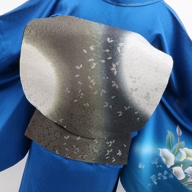 tomihisa 美品 桜 着物“桜散らしに我が身を重ね好きな場所へと貴女を導く”正絹 袋帯 6966