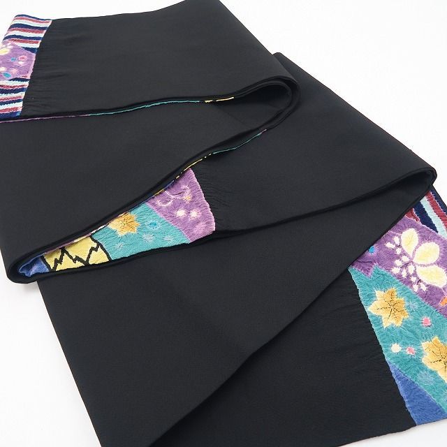 【中古】tomihisa 美品 辻ヶ花 絞り 落款 着物 正絹 作家物 袋帯 7470