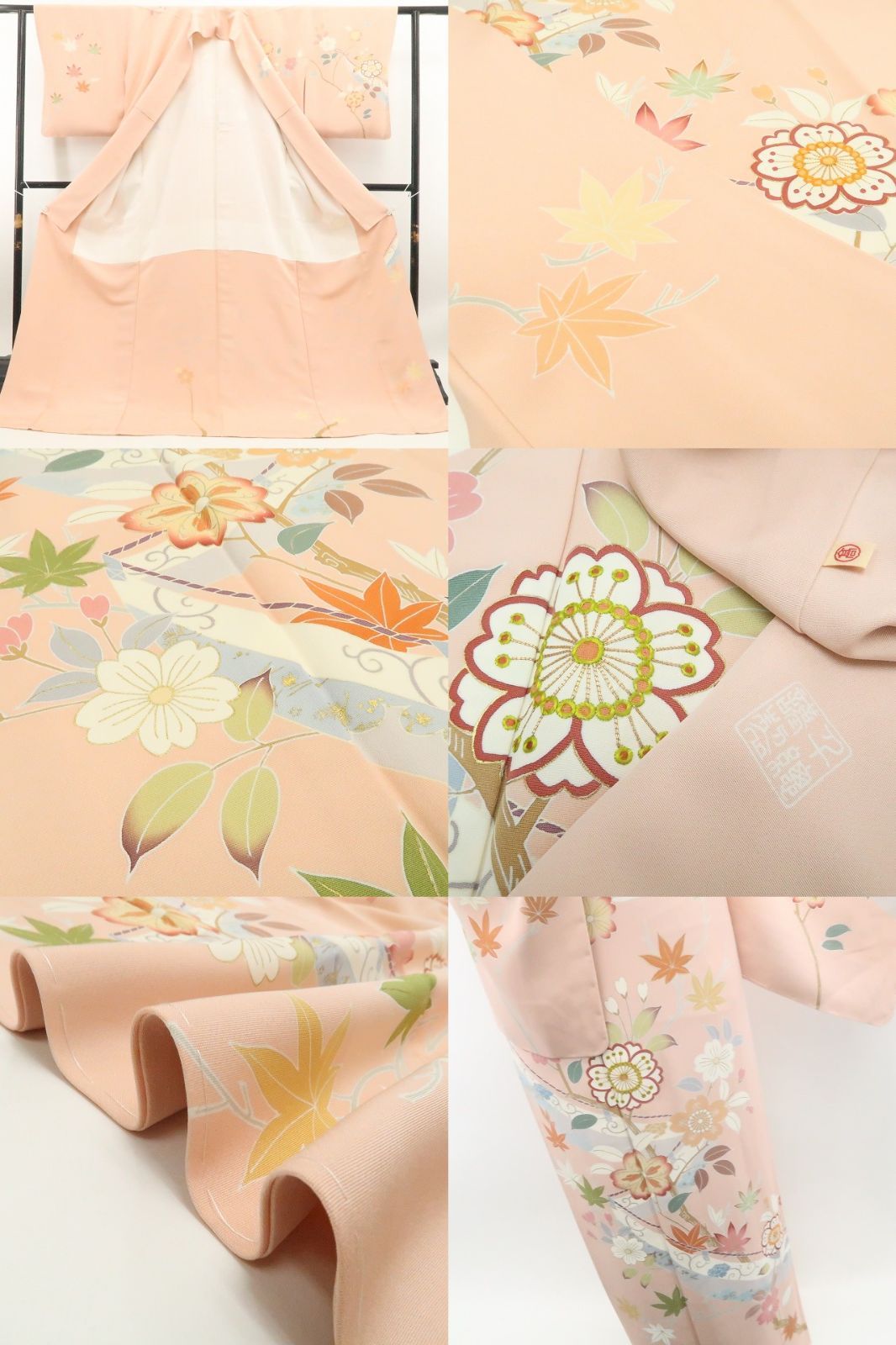 【新古品】tomihisa 新品 千總謹製 高島屋扱い 刺繍 着物 正絹 仕付け糸付 訪問着 7645