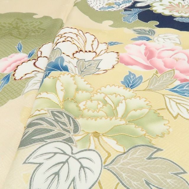 【新古品】tomihisa 新品 希少トールサイズ 金駒刺繍 着物 正絹 仕付け糸付 成人式 振袖 7909