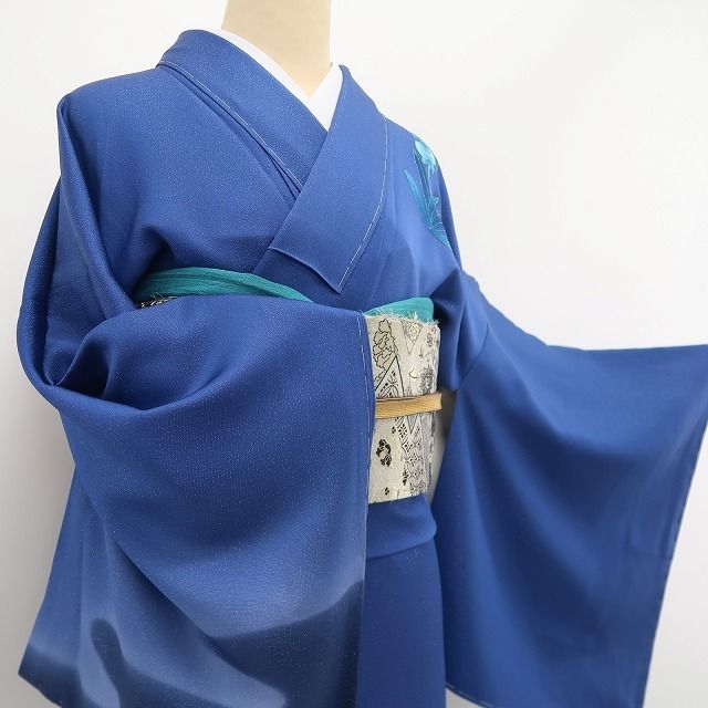【新品・訪問着】藤林徳扇 落款 胡蝶蘭 銀通し 着物 正絹 仕付け糸付 トールサイズ tomihisa“面影留めて和に染まる華”9598