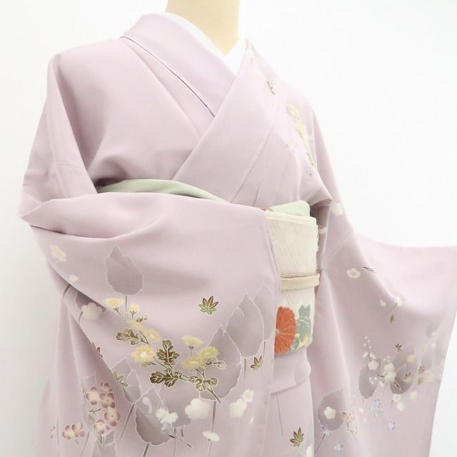 【新品・訪問着】桜 落款 着物 正絹 仕付け糸付 作家物 tomihisa”柔らかな彩りに宿るモダンな個性と気品”9669