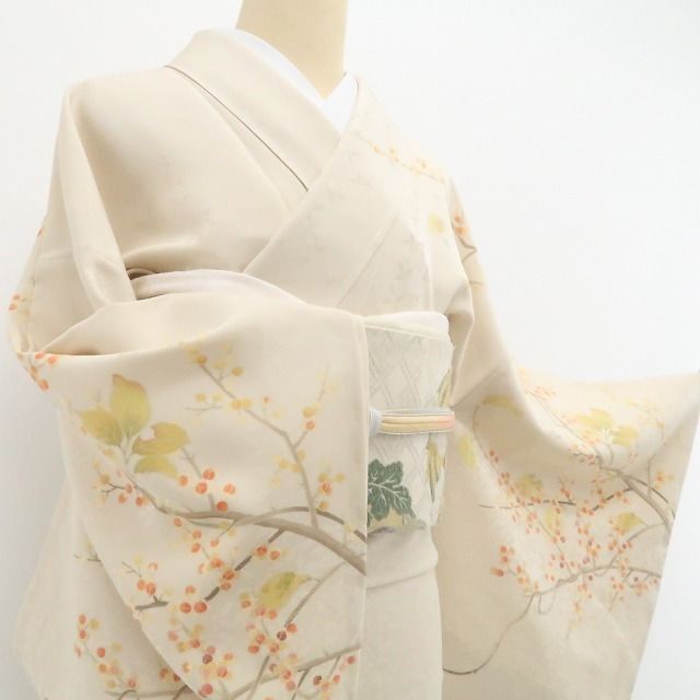 【新品・訪問着】秀美謹製 着物 正絹 仕付け糸付 tomihisa“季節の風に我が身を重ね香り映して想いを伝う”9682