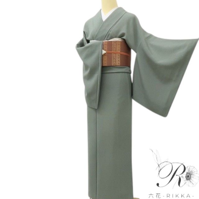 六花-RIKKA- 美品 正絹 角通し 伝統工芸師 服部光擴落款 現代江戸の粋! トールサイズ 江戸小紋 着物 A6154