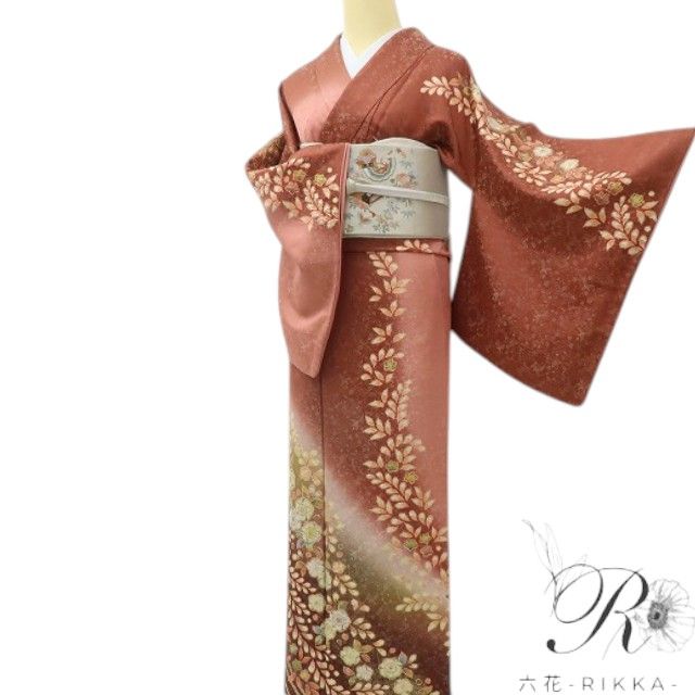六花-RIKKA- 美品 正絹 徳永憲峯落款 金通し 絞り 辻が花 咲きこぼれる、幻想の辻ヶ花! 訪問着 着物 A6204