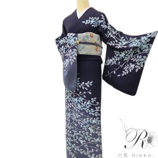 六花-RIKKA- 正絹 トールサイズ 控え目な主役、桜♪ 訪問着 着物 A6215