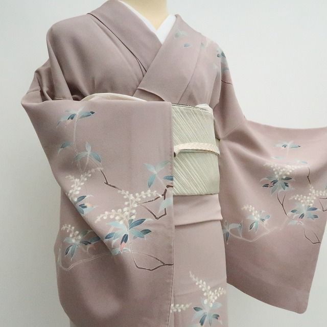 まめ藤 m2120*正絹 作家物落款 童子 手縫い仕立て 訪問着