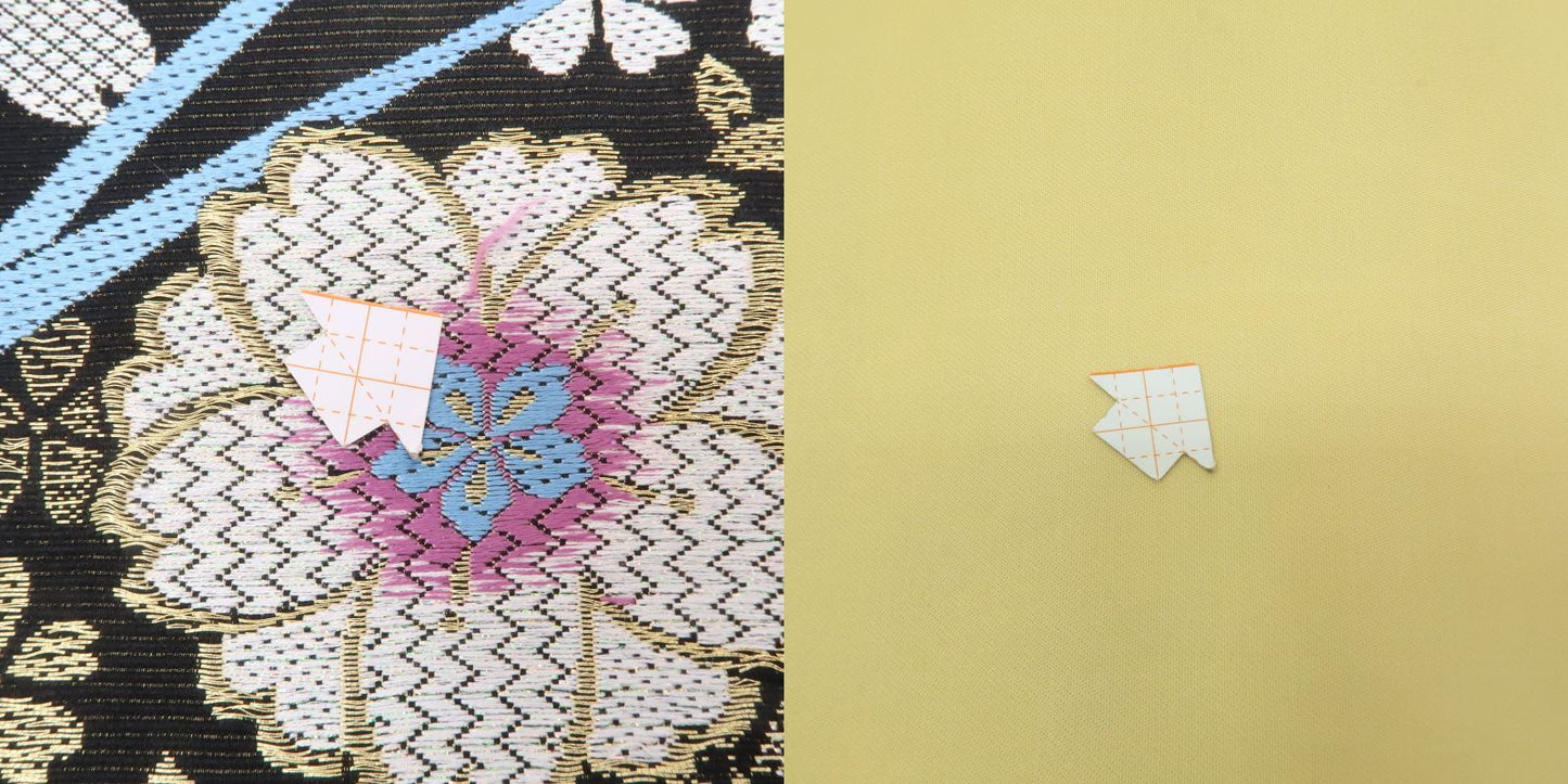 【中古】まめ藤 m620 美品 正絹 桜 成人式 振袖用 袋帯