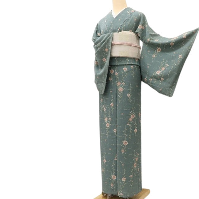 百華 Y5497 美品未着用 仕付け糸付 夏着物 やまと誂製 トールサイズ 撫子 絽 正絹 小紋