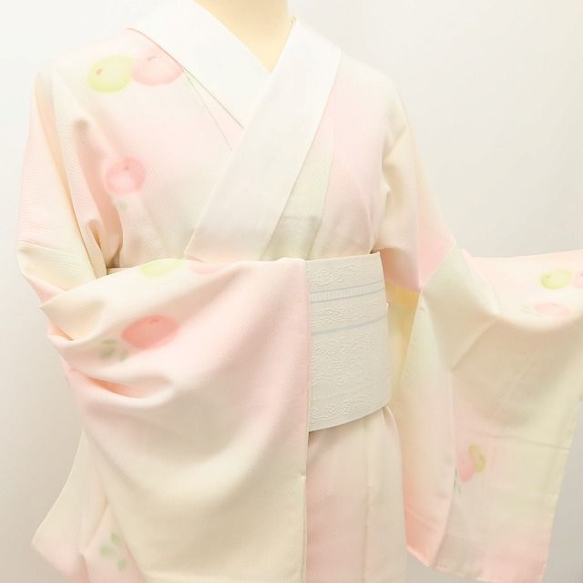百華Y5661 美品未着用 仕付け糸付 半襟付 袖無双 着物 正絹 手縫い仕立て 長襦袢