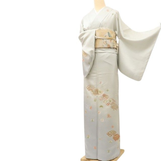 百華Y5663 新品 仕付け糸付 刺繍 着物 正絹 手縫い仕立て 訪問着