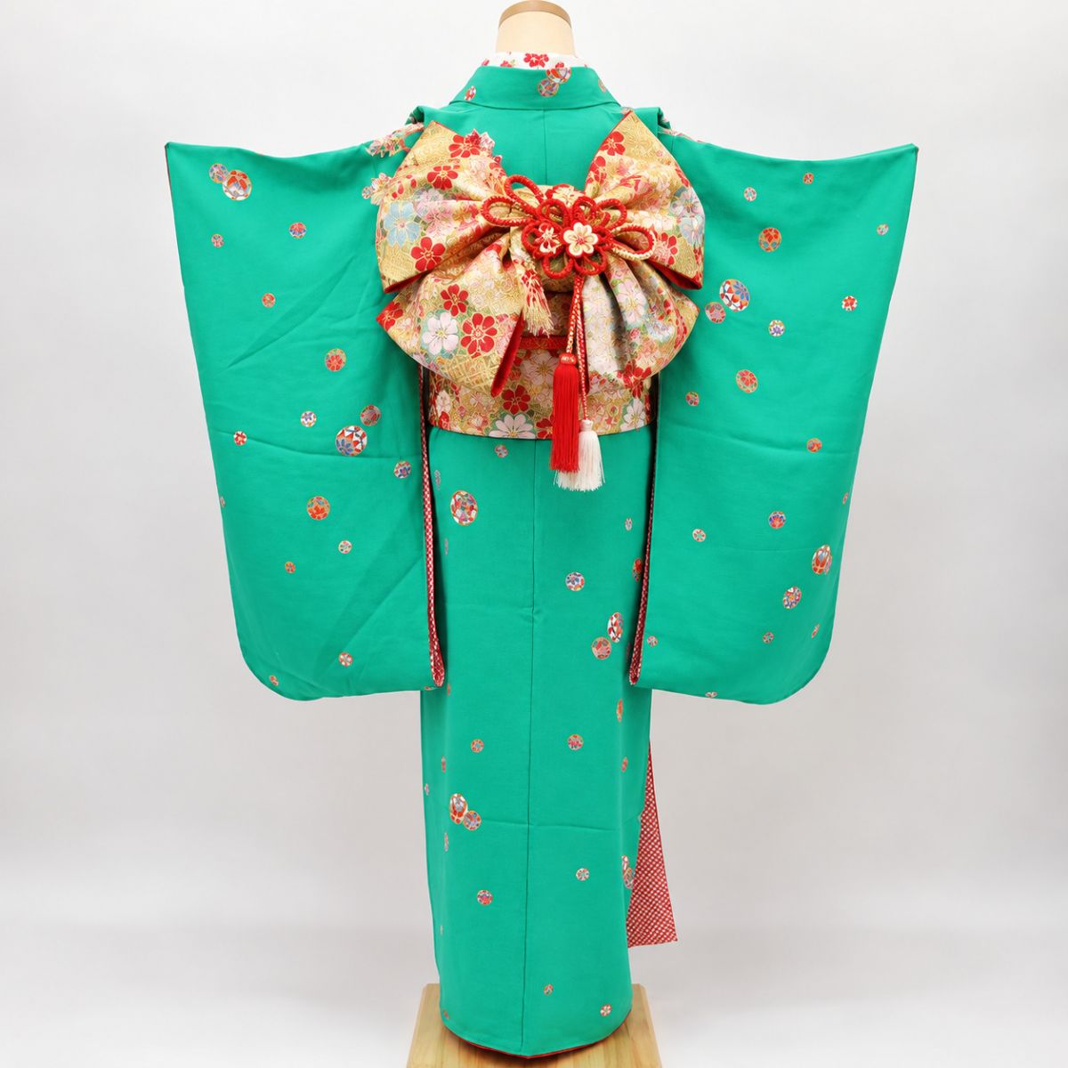 百華Y5678 美品 比翼仕立て 着物 正絹 手縫い仕立て 七五三 7歳 女の子 四つ身