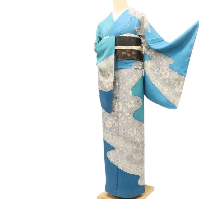 百華Y5698 美品未着用 仕付け糸付 辻が花 トールサイズ 着物 正絹 手縫い仕立て 訪問着
