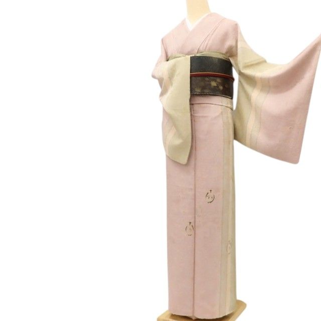 百華Y5702 美品 辻が花地紋 着物 正絹 手縫い仕立て 付下げ
