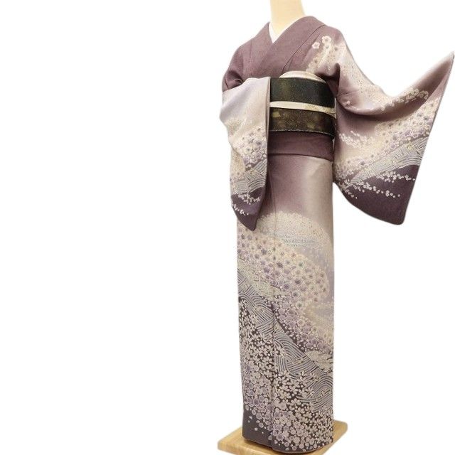 百華Y5719 美品 おぼろ染め 着物 正絹 訪問着