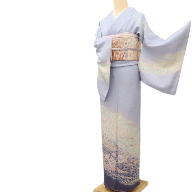 百華Y5761 新品 仕付け糸付 滝泰謹製 辻が花 着物 正絹 手縫い仕立て 訪問着