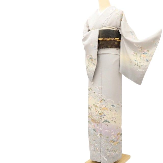 百華Y5777 新品 茶屋辻 松竹梅 桜 紅葉 仕付け糸付 着物 正絹 手縫い仕立て 訪問着