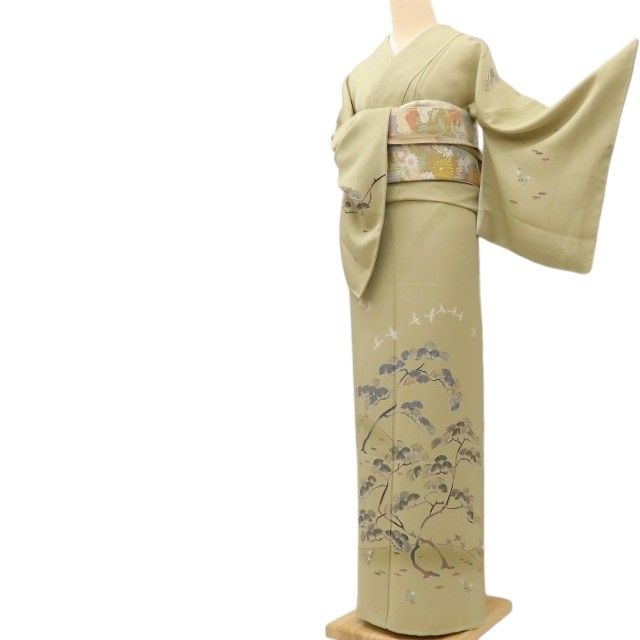 百華Y5789 美品未着用 仕付け糸付 本加賀友禅 金丸充夫落款 着物 正絹 手縫い仕立て 訪問着