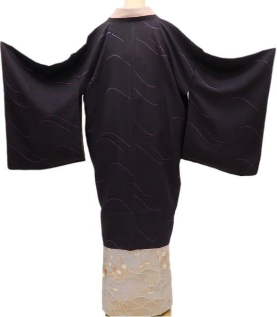 百華Y5809 新品 仕付け糸付 着物 正絹 ロング丈 道行コート