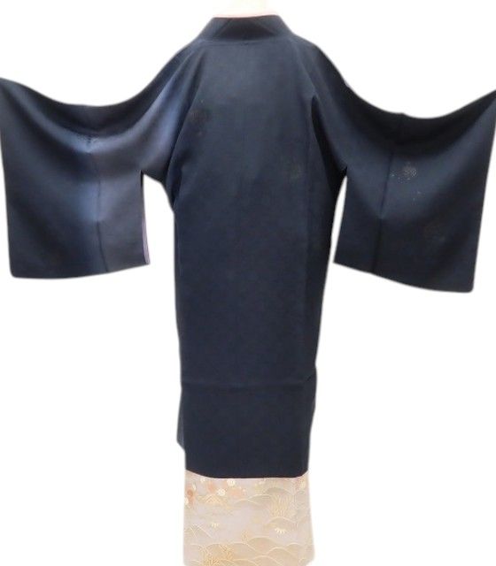 百華Y5811 美品 縦暈し 桜 雪輪 市松 着物 正絹 ロング丈 道中着