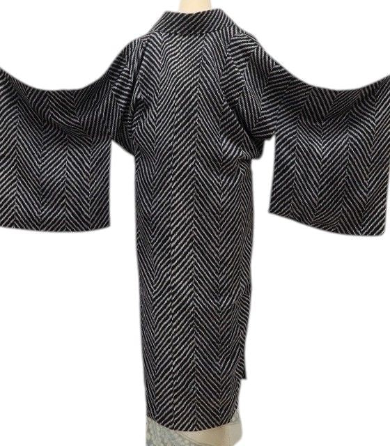 百華Y5815 新品 仕付け糸付 着物 正絹 ロング丈 手縫い仕立て 道中着