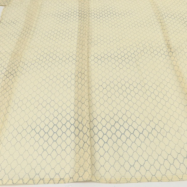 百華Y5421 美品 夏着物 絹紅梅 網目文様 正絹 手縫い仕立て 小紋 高級浴衣