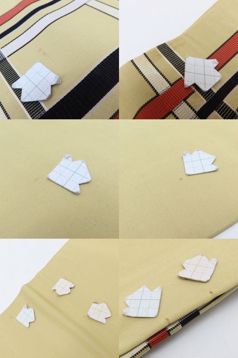 百華 Y5425 ３点セット 本場筑前博多織 夏着物 正絹 浴衣 半幅小袋帯