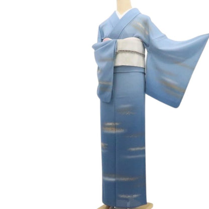 百華 Y5447 絽縮緬 箔散らし 夏着物 正絹 手縫い仕立て 訪問着