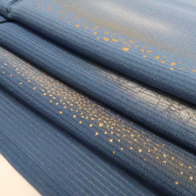 百華 Y5447 絽縮緬 箔散らし 夏着物 正絹 手縫い仕立て 訪問着