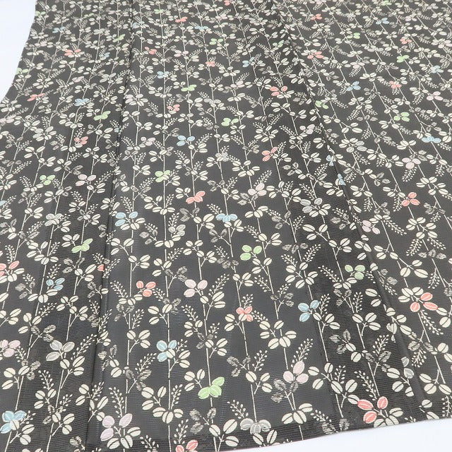 百華 Y5450 美品 夏着物 古典小紋紅型 絽 正絹 手縫い仕立て 小紋