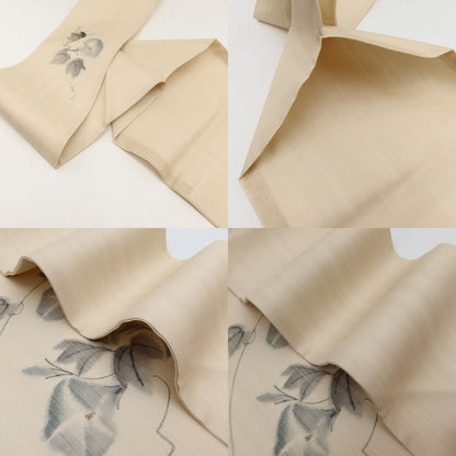 百華 Y5481 新品 夏着物 作家物落款 朝顔 紗紬 名古屋帯