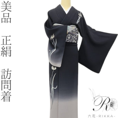 六花-RIKKA- 美品 正絹 視線をさらう！イケメン美☆ 訪問着 着物 A5928