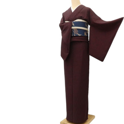百華 Y5585 美品 着物 単衣 正絹 手縫い仕立て お召　