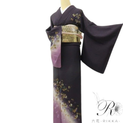 六花-RIKKA- 美品未着用 正絹 さが美謹製 大人レーズンに、蔦葡萄☆ 訪問着 着物 A6107