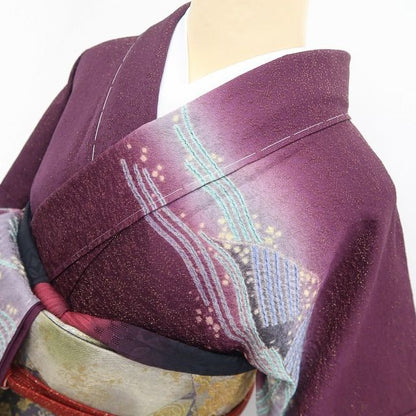 【新品・訪問着】滝泰謹製 おぼろ染 金通し 希少トール 着物 正絹 仕付け糸付 tomihisa“色彩が溶け合うとき…絹に宿すおぼろの幻”9647