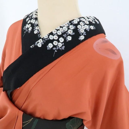 【中古】tomihisa 美品 兎 刺繍衿付 着物 正絹 長襦袢 3303