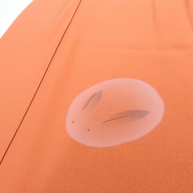 【中古】tomihisa 美品 兎 刺繍衿付 着物 正絹 長襦袢 3303