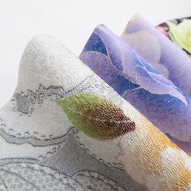【中古】tomihisa 美品 vivifleurs 薔薇 刺繍 銀通し 着物 成人式 正絹 トールサイズ 振袖 4041