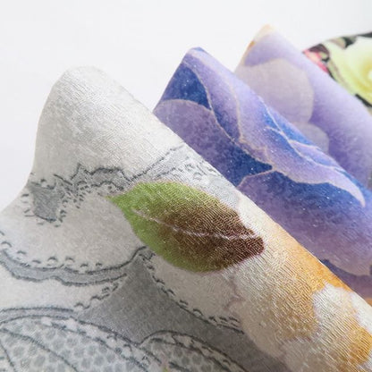 【中古】tomihisa 美品 vivifleurs 薔薇 刺繍 銀通し 着物 成人式 正絹 トールサイズ 振袖 4041