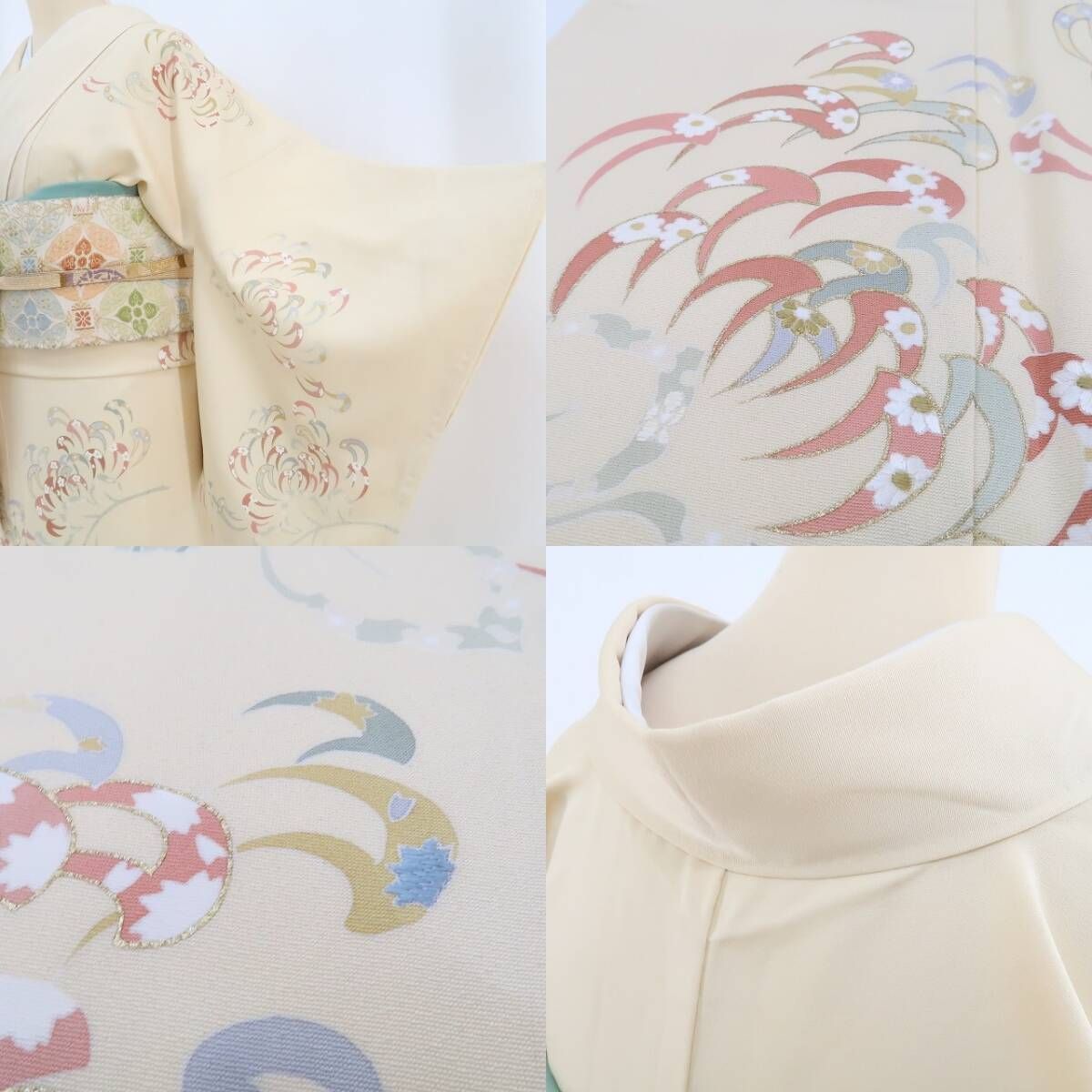 【新古品】tomihisa 新品 乱菊 着物 正絹 仕付け糸付 訪問着 4216
