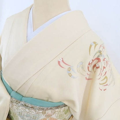 【新古品】tomihisa 新品 乱菊 着物 正絹 仕付け糸付 訪問着 4216
