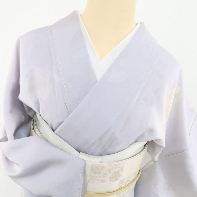 【新古品】tomihisa 新品 牡丹 縦暈し 着物 正絹 仕付け糸付 トールサイズ 小紋 4407