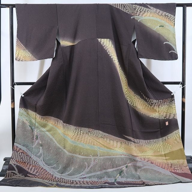 【新古品】tomihisa 新品 滝泰謹製 おぼろ染 相良刺繍 金通し 落款 着物 正絹 仕付け糸付 訪問着 4415