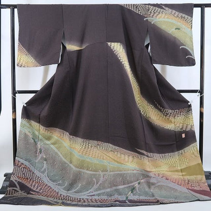 【新古品】tomihisa 新品 滝泰謹製 おぼろ染 相良刺繍 金通し 落款 着物 正絹 仕付け糸付 訪問着 4415