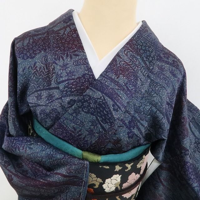 【新古品】tomihisa 新品 藤林徳扇 落款 着物 正絹 仕付け糸付 小紋 4569