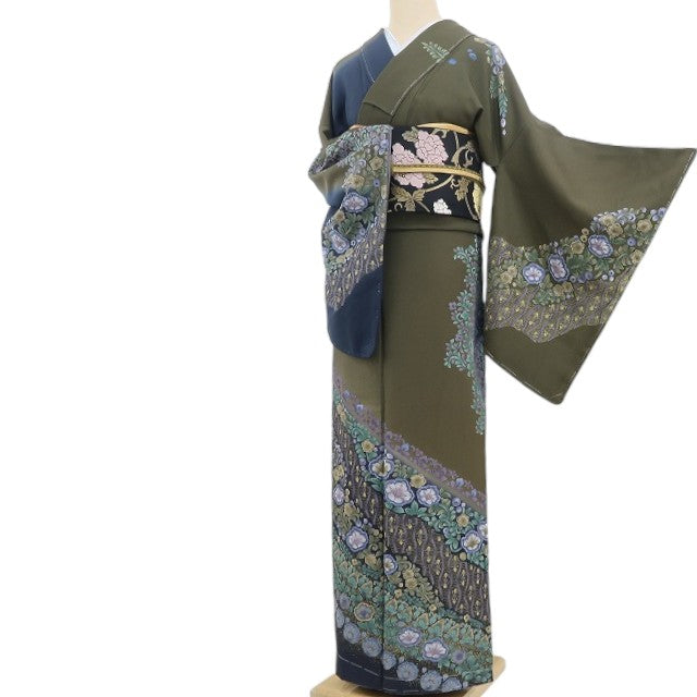 【新古品】tomihisa 新品 三越謹製 着物 正絹 仕付け糸付 トールサイズ 訪問着 4620