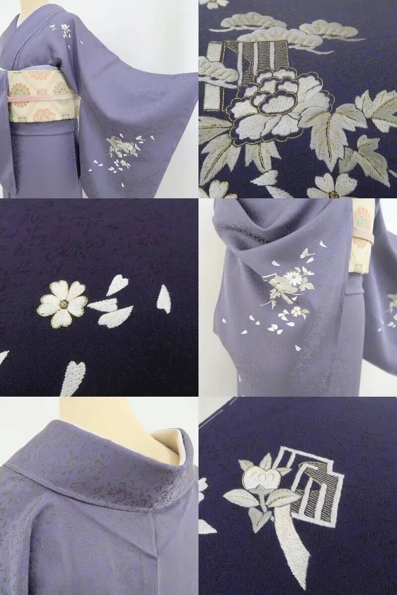 【新古品】tomihisa 新品 総刺繍 源氏香 着物 正絹 仕付け糸付 訪問着 4791