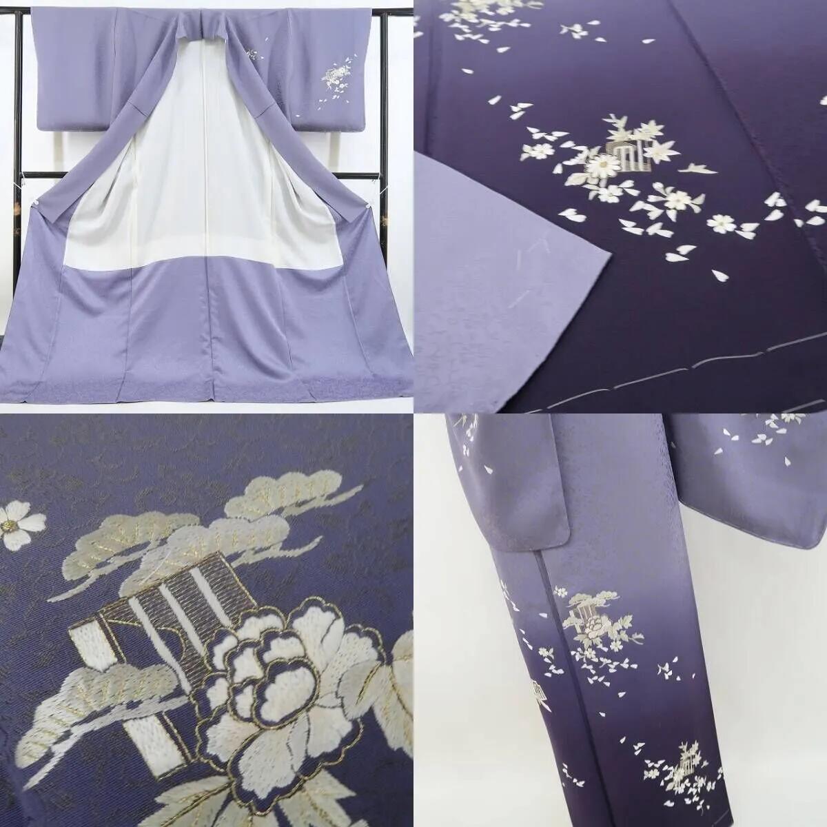 【新古品】tomihisa 新品 総刺繍 源氏香 着物 正絹 仕付け糸付 訪問着 4791