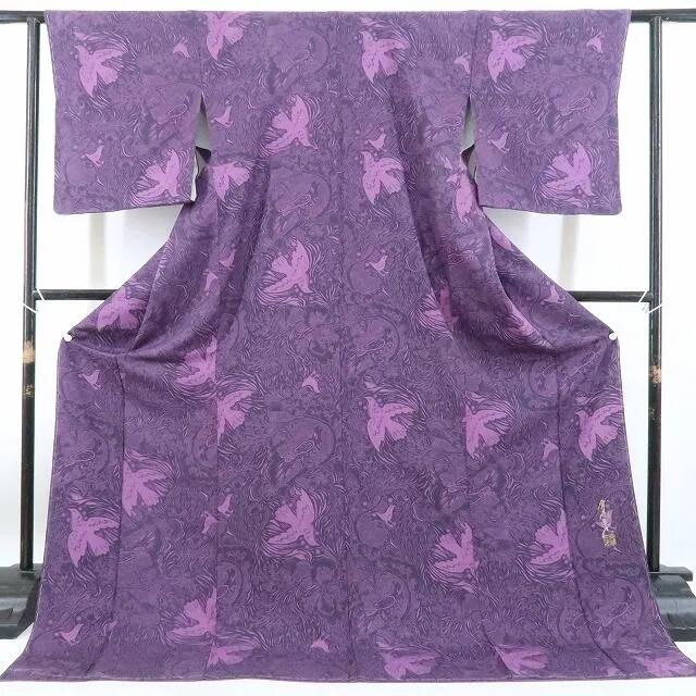 【新古品】tomihisa 新品 斉藤三才 落款 着物 正絹 仕付け糸付 小紋 4819